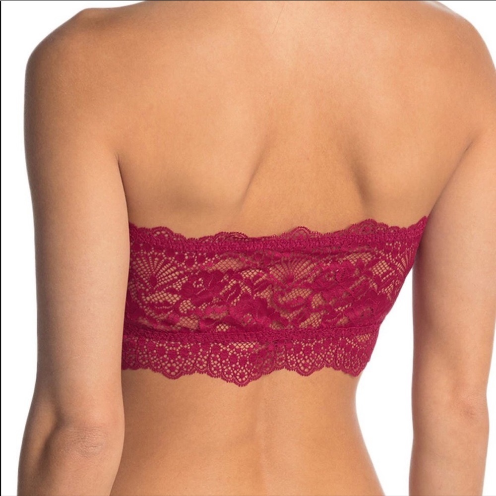 2 for $19- Free People Intimately Strapless Bra, Deep Red, XS, NWT - Picture 3 of 6